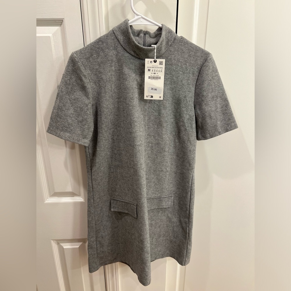 Zara dark gray mini dress Medium